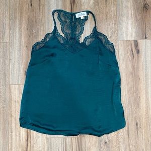 Beautiful emerald green lace top
